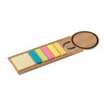 Righello segnalibro in bambù. Include 25 post-it medi e 125...