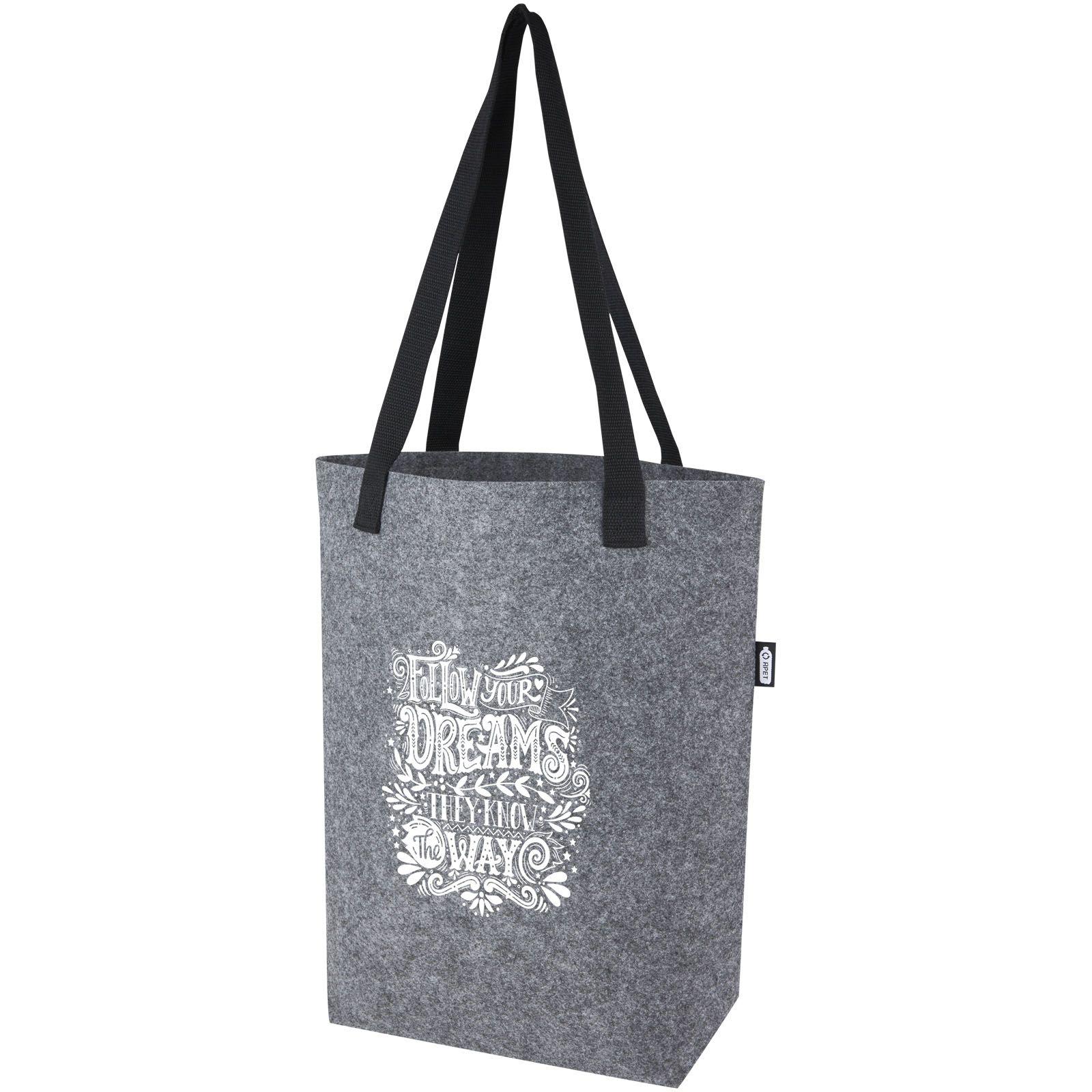 Tote bag con base ampia in feltro riciclato certificato GRS Felta - 12L