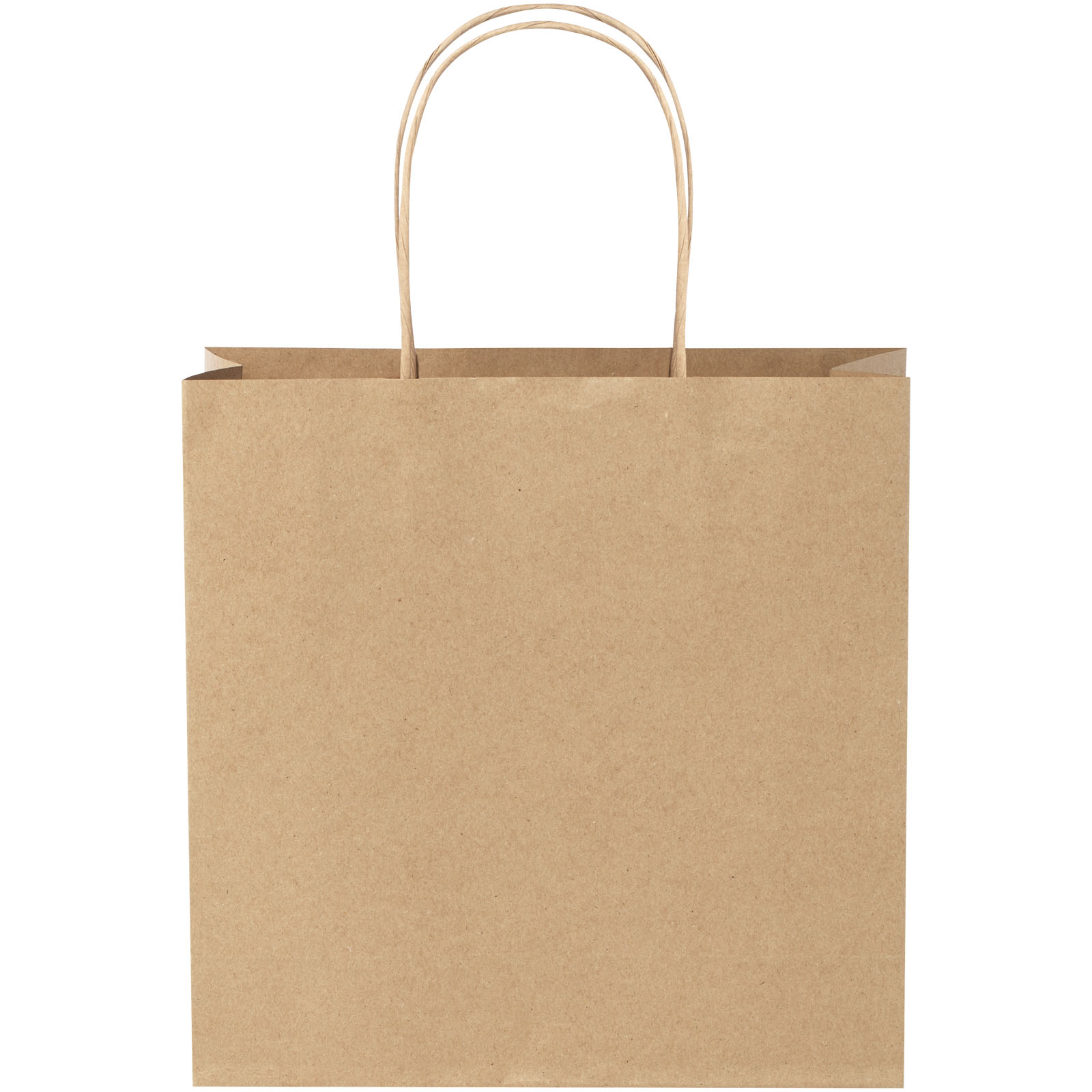 Shopper in carta kraft da 120g/m2 con manici intrecciati - piccolo