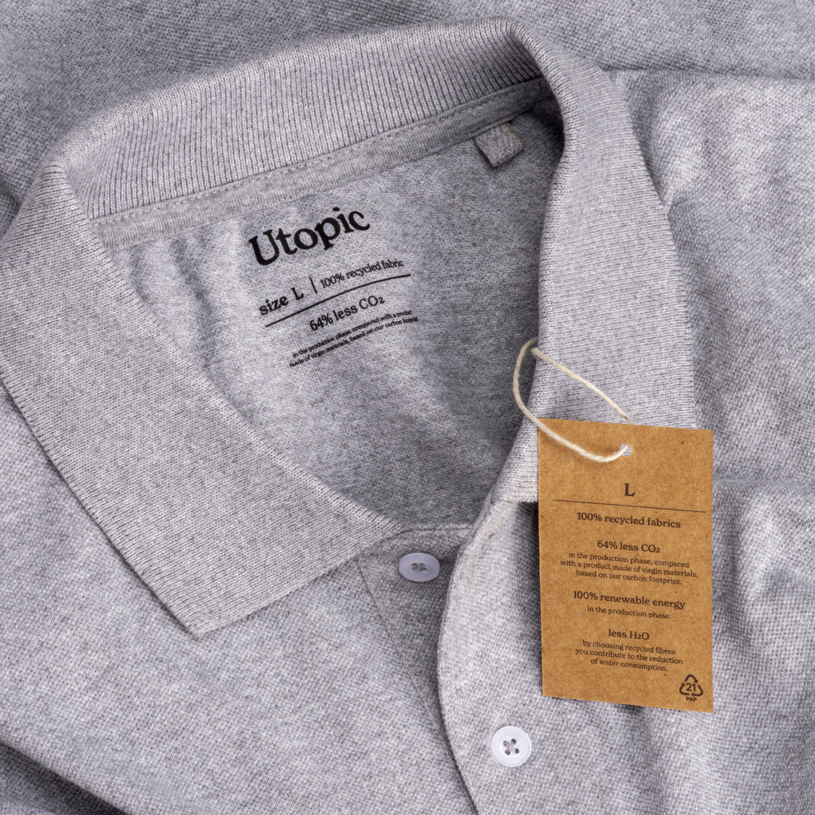 Polo 100% tessuto rigenerato