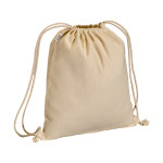 Zainetto in cotone biologico 220 g/m2, con chiusura a strozz...