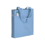 Shopper in cotone riciclato 280 g/m2, manici lunghi e soffie...
