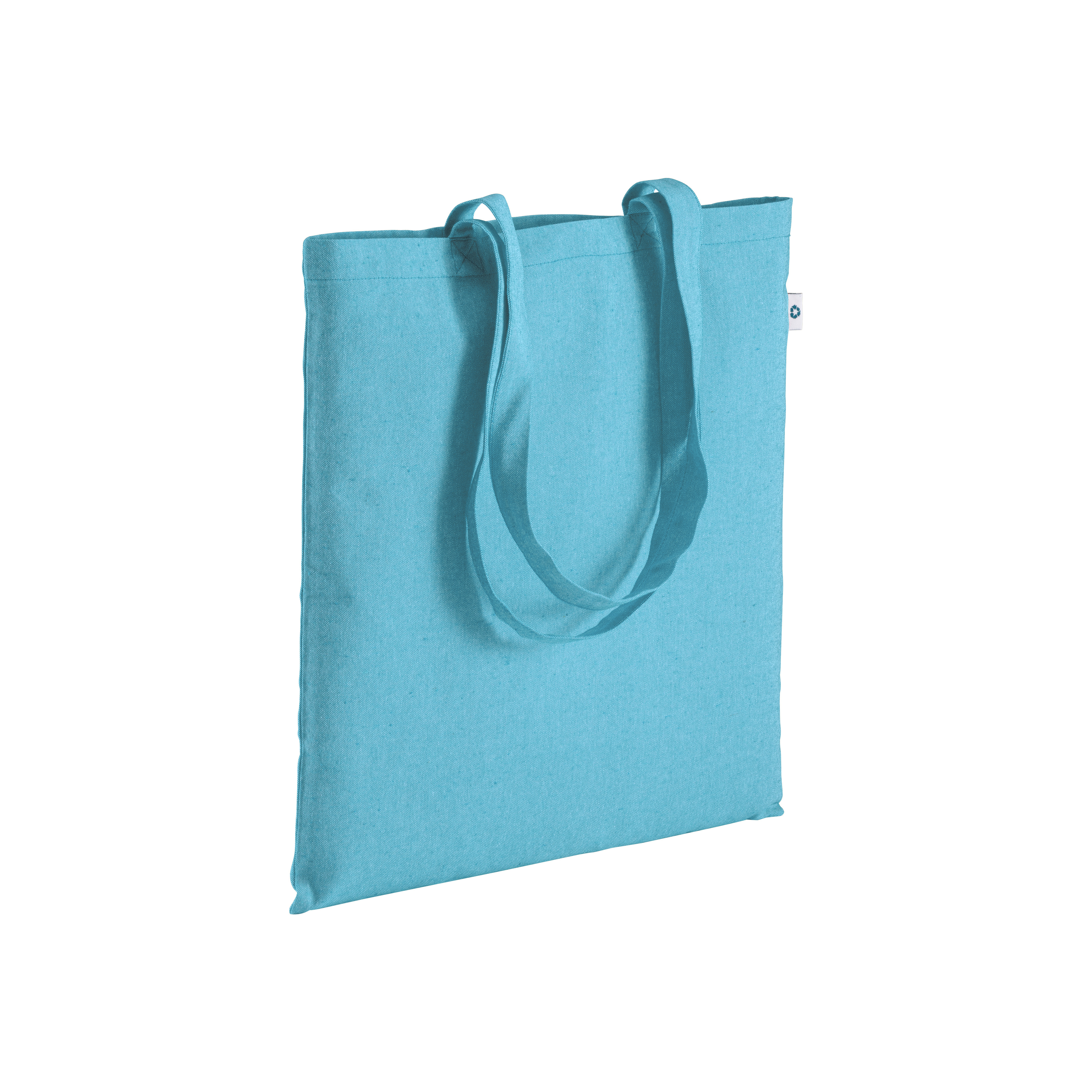 Shopper in cotone riciclato 190 g/m2, manici lunghi