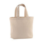 Shopper con soffietto alla base in cotone 120 g/m2, manici c...