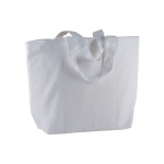 Shopper con soffietto alla base in cotone 120 g/m2, manici c...